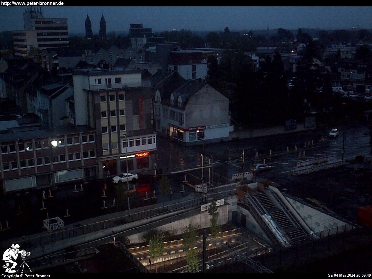 Peters Webcam in Wesseling mit Blick auf den Bahnhof. Webcam 1