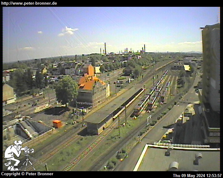 Peters Webcam in Wesseling mit Blick auf den Bahnhof. Webcam 2